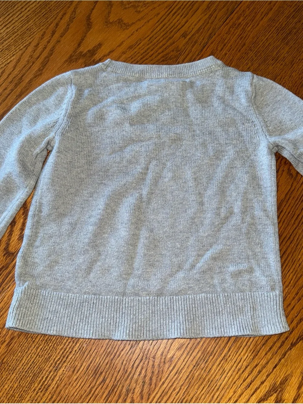 GAP Gray Sweater with Rainbow Heart Stripes